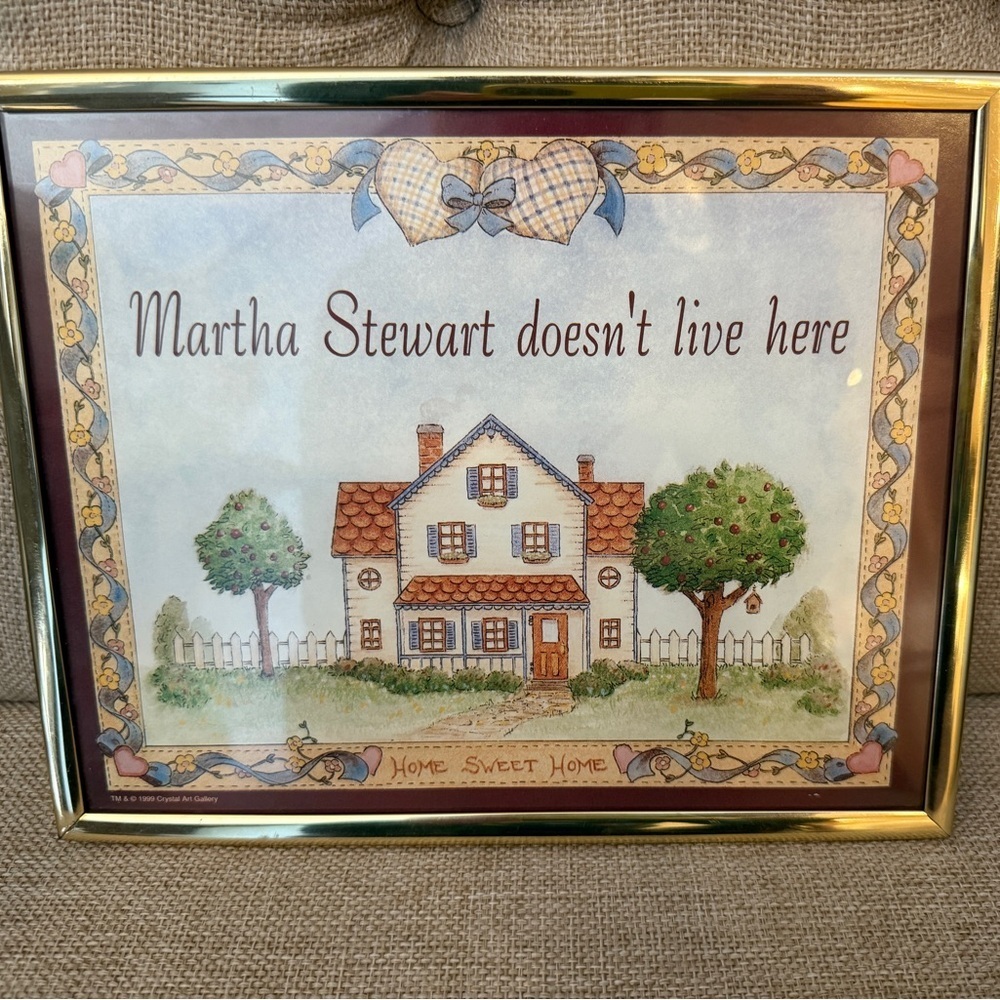 Framed Martha Stewart Home Sweet Home Wall Art